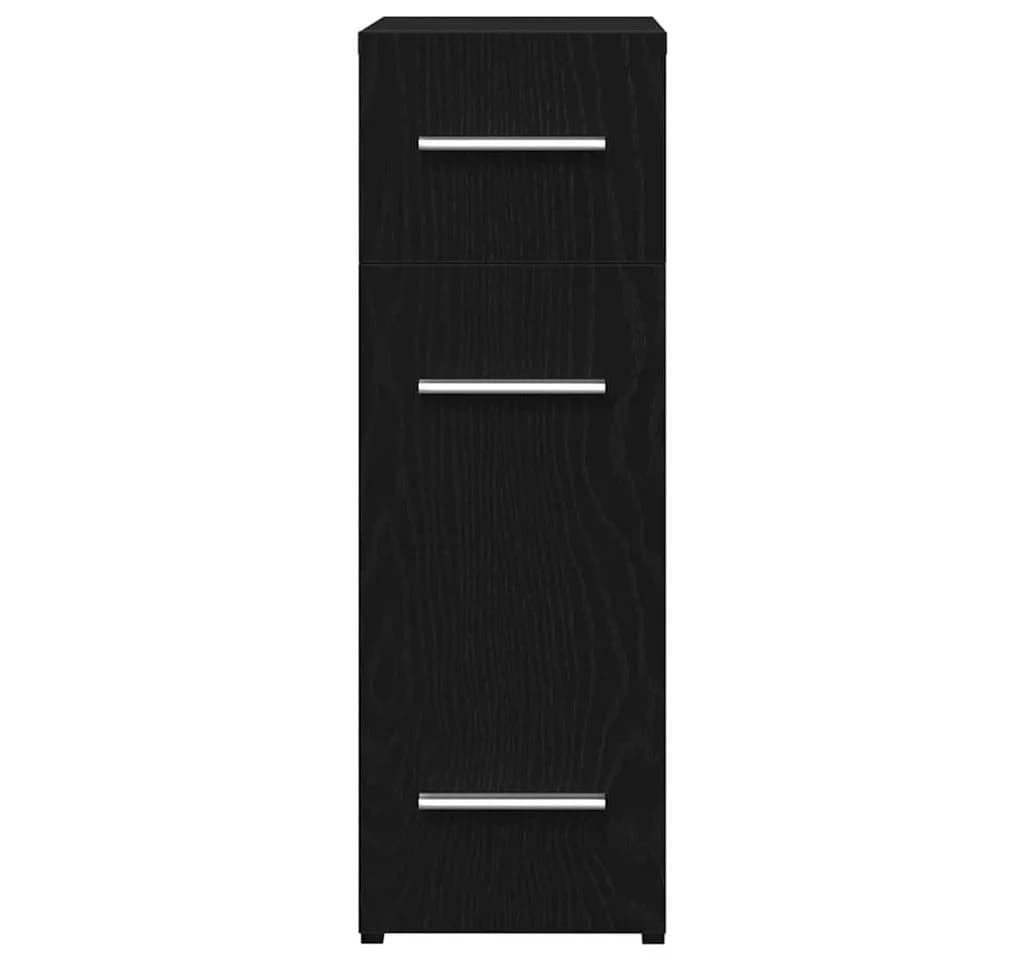 vidaXL Apothekerschrank Schwarz Eichen-Optik Modernes Sideboard - Bild 5
