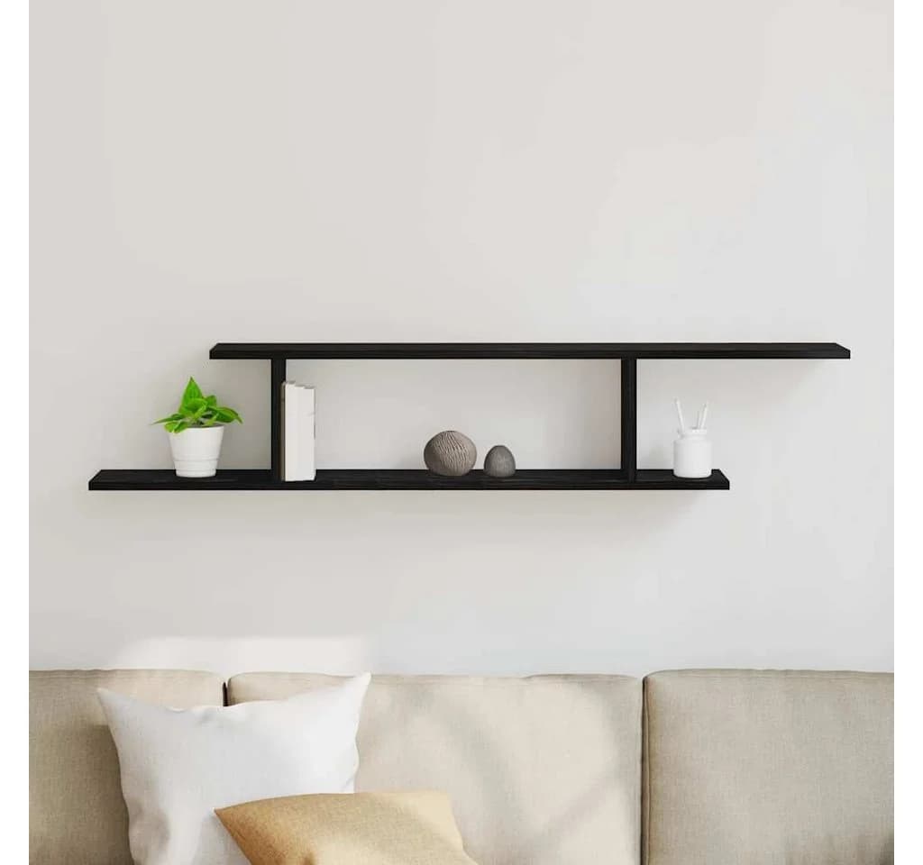 vidaXL Wandmontiertes TV-Regal Schwarz Eichen-Optik - Bild 4