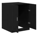vidaXL Waschmaschinen-Schrank Schwarz Eichen-Optik mit 2 Türen Bild 5