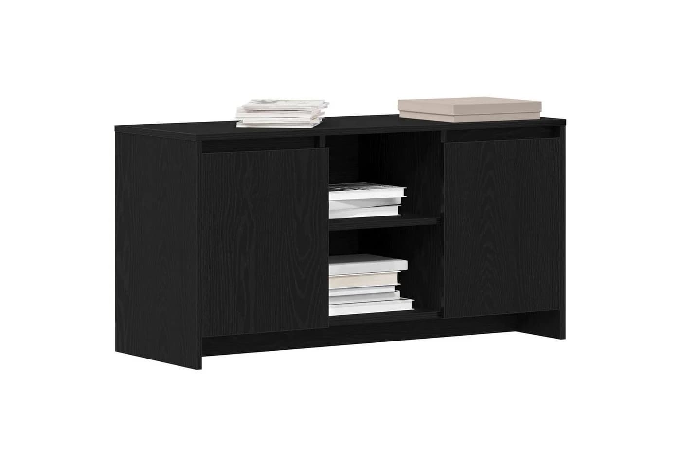 vidaXL TV-Schrank Schwarz Eichen-Optik - Bild 3