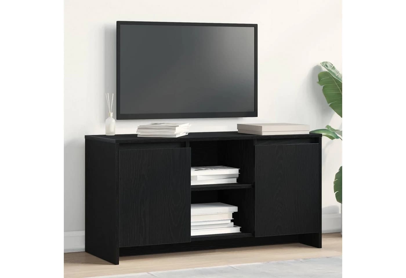 vidaXL TV-Schrank Schwarz Eichen-Optik - Bild 4