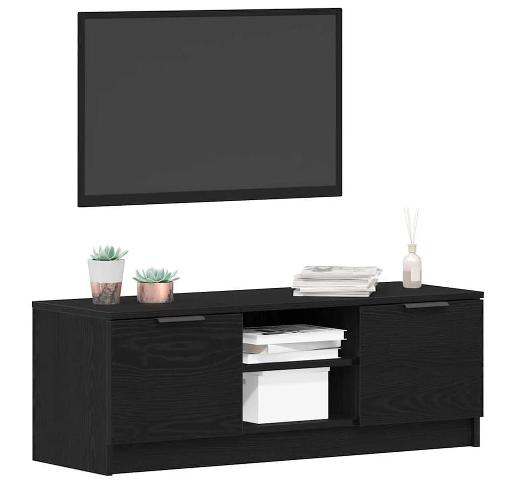 vidaXL TV-Schrank Schwarz Eichen-Optik - Bild 3