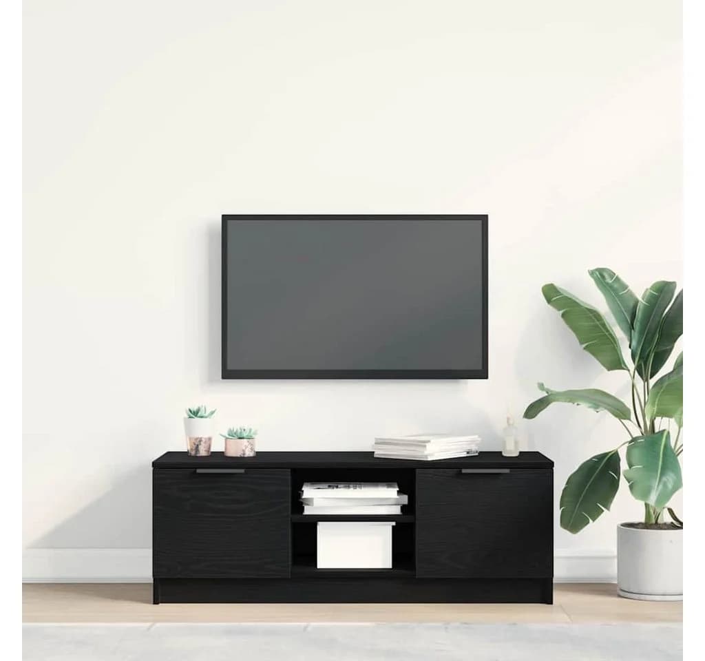 vidaXL TV-Schrank Schwarz Eichen-Optik - Bild 4