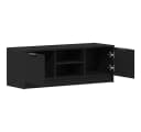 vidaXL TV-Schrank Schwarz Eichen-Optik Bild 5