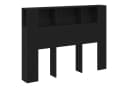 vidaXL Bett Kopfteil Schrank Schwarz Eichen-Optik Bild 2