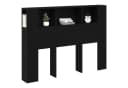 vidaXL Bett Kopfteil Schrank Schwarz Eichen-Optik Bild 3