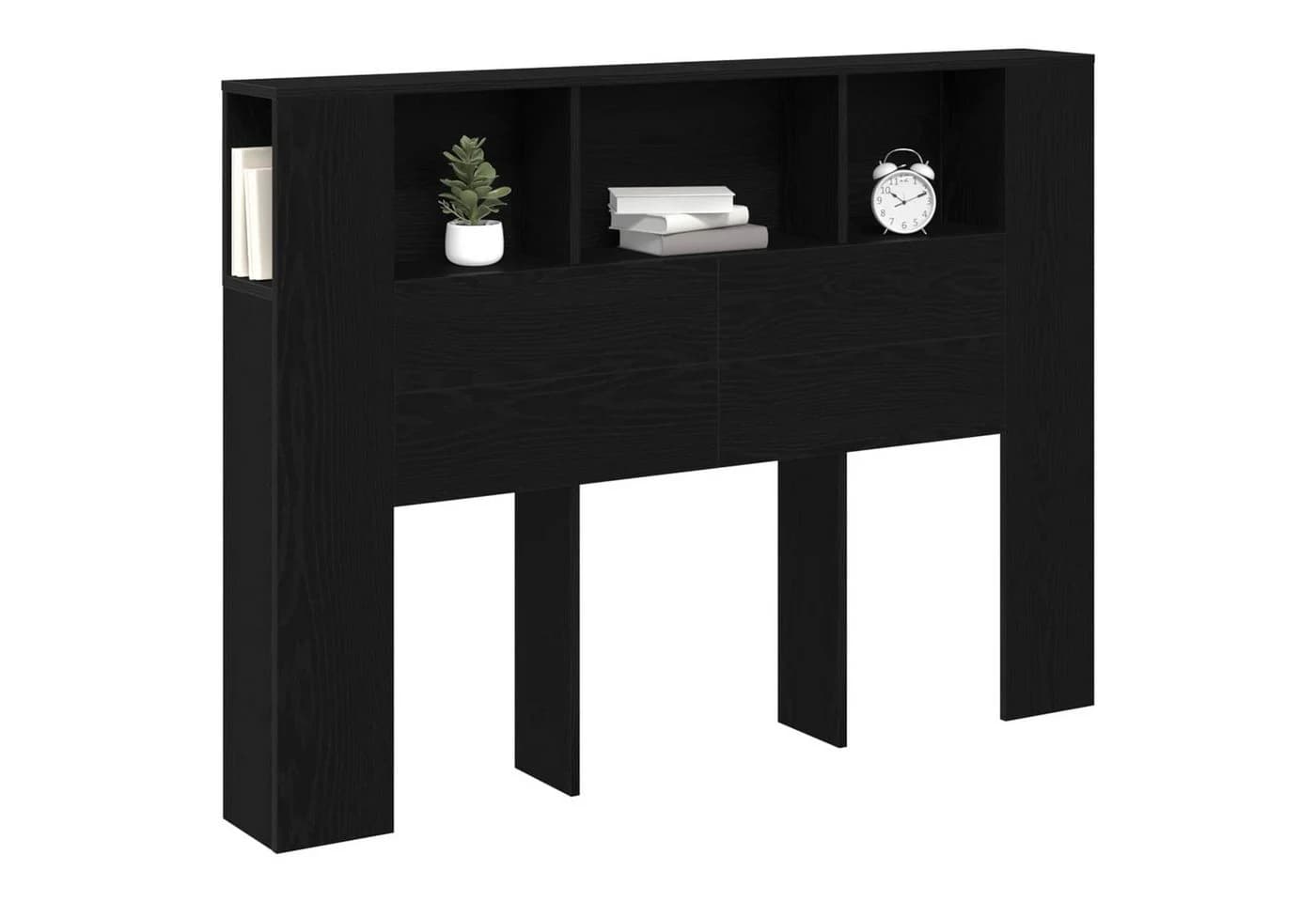 vidaXL Bett Kopfteil Schrank Schwarz Eichen-Optik - Bild 3