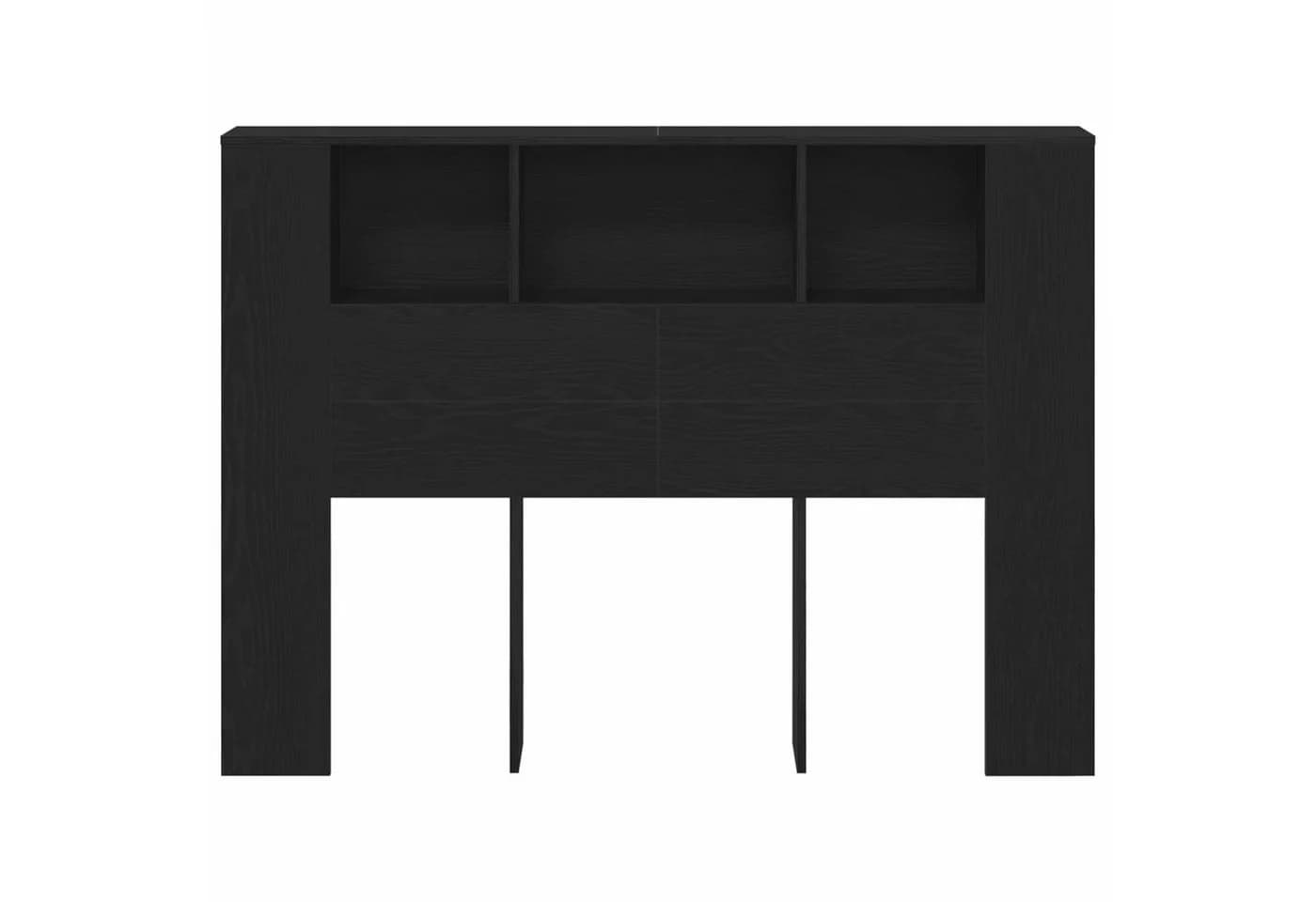 vidaXL Bett Kopfteil Schrank Schwarz Eichen-Optik - Bild 5