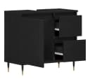 vidaXL Badezimmerspiegelschrank Schwarz Eichen-Optik Bild 5
