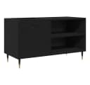 vidaXL Lowboard Schallplattenschrank Schwarz Eichen-Optik Bild 2