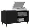 vidaXL Lowboard Schallplattenschrank Schwarz Eichen-Optik Bild 3