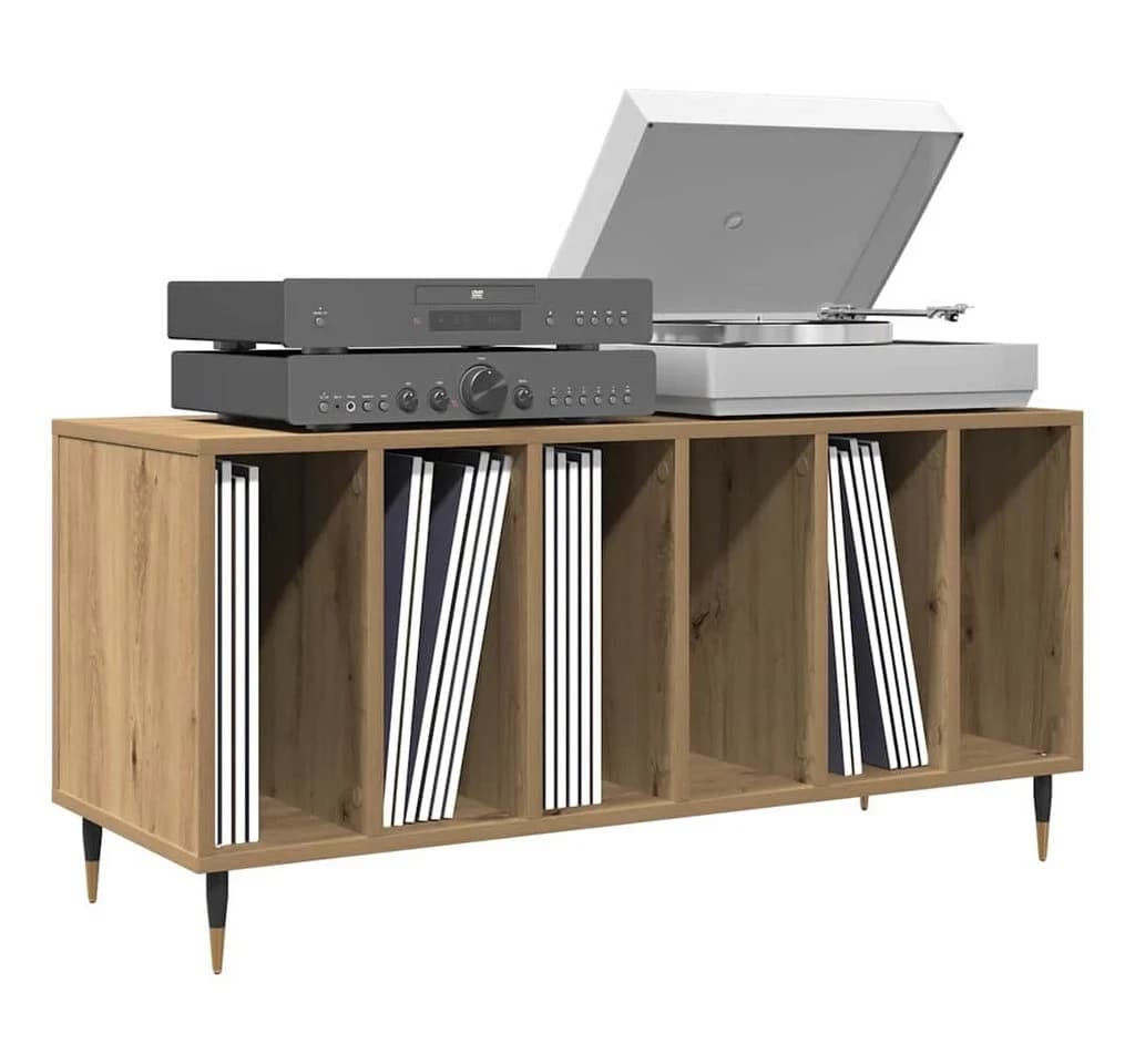vidaXL Media-Regal Schallplattenschrank Artisan-Eiche - Bild 3