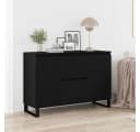 vidaXL Sideboard Schwarz Eichen-Optik Holzwerkstoff Bild 1