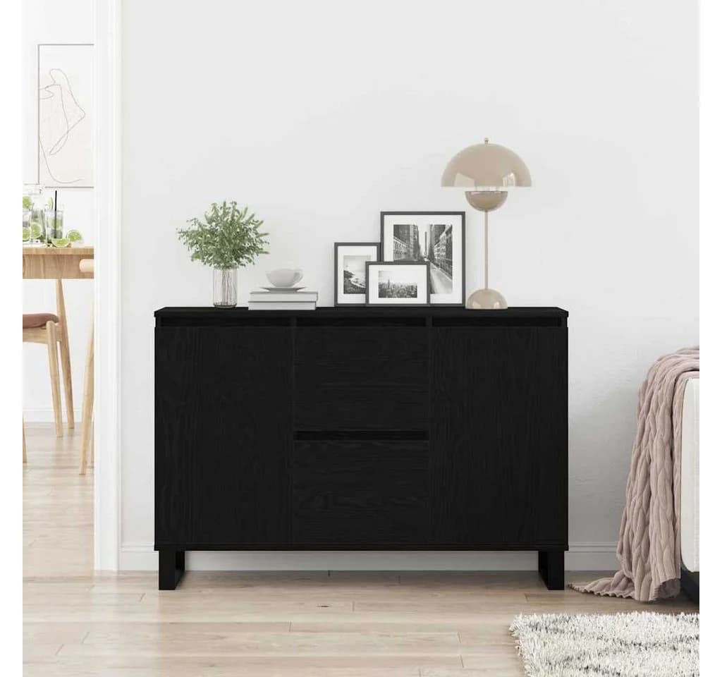 vidaXL Sideboard Schwarz Eichen-Optik Holzwerkstoff - Bild 4