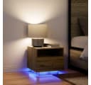 vidaXL Nachttisch Artisan-Eiche LED-Beleuchtung Bild 5