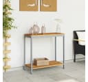vidaXL Gartentisch mit Regal Grau Massivholz Bild 4