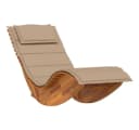 vidaXL Gartenliege Schaukelliege Massivholz mit Kissen Taupe Bild 2