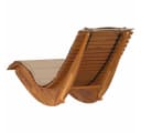 vidaXL Gartenliege Schaukelliege Massivholz mit Kissen Taupe Bild 5