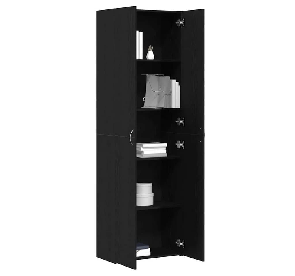 vidaXL Aktenschrank Büroschrank Schwarz Eiche Holzwerkstoff - Bild 3