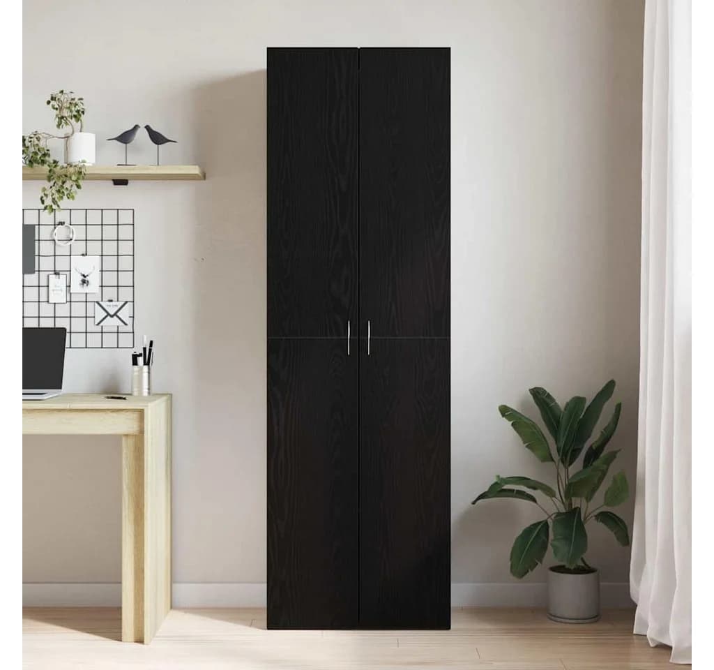 vidaXL Aktenschrank Büroschrank Schwarz Eiche Holzwerkstoff - Bild 4