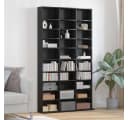 vidaXL CD-Regal Schwarz Eichen-Optik Holzwerkstoff Bild 1