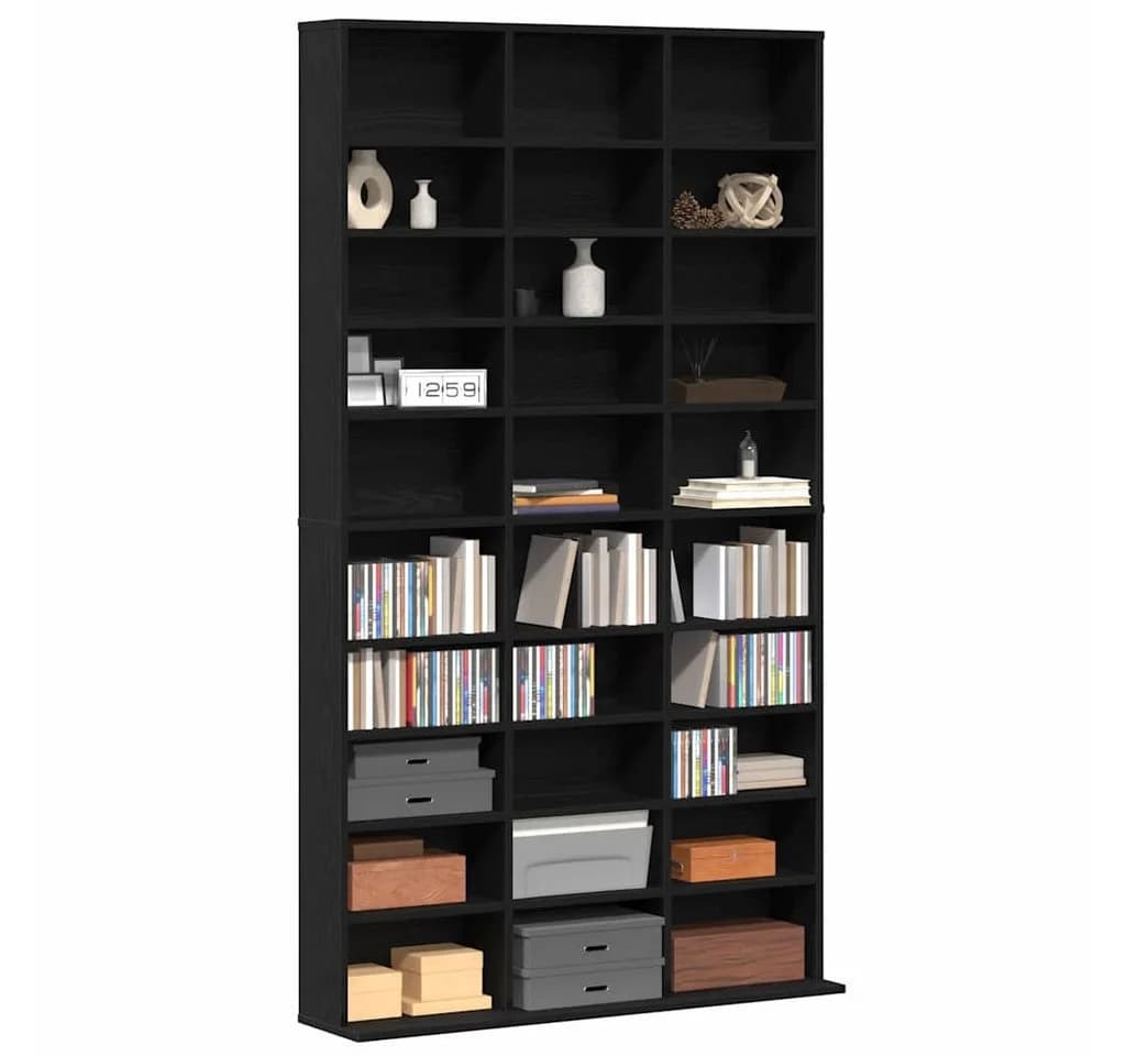 vidaXL CD-Regal Schwarz Eichen-Optik Holzwerkstoff - Bild 3