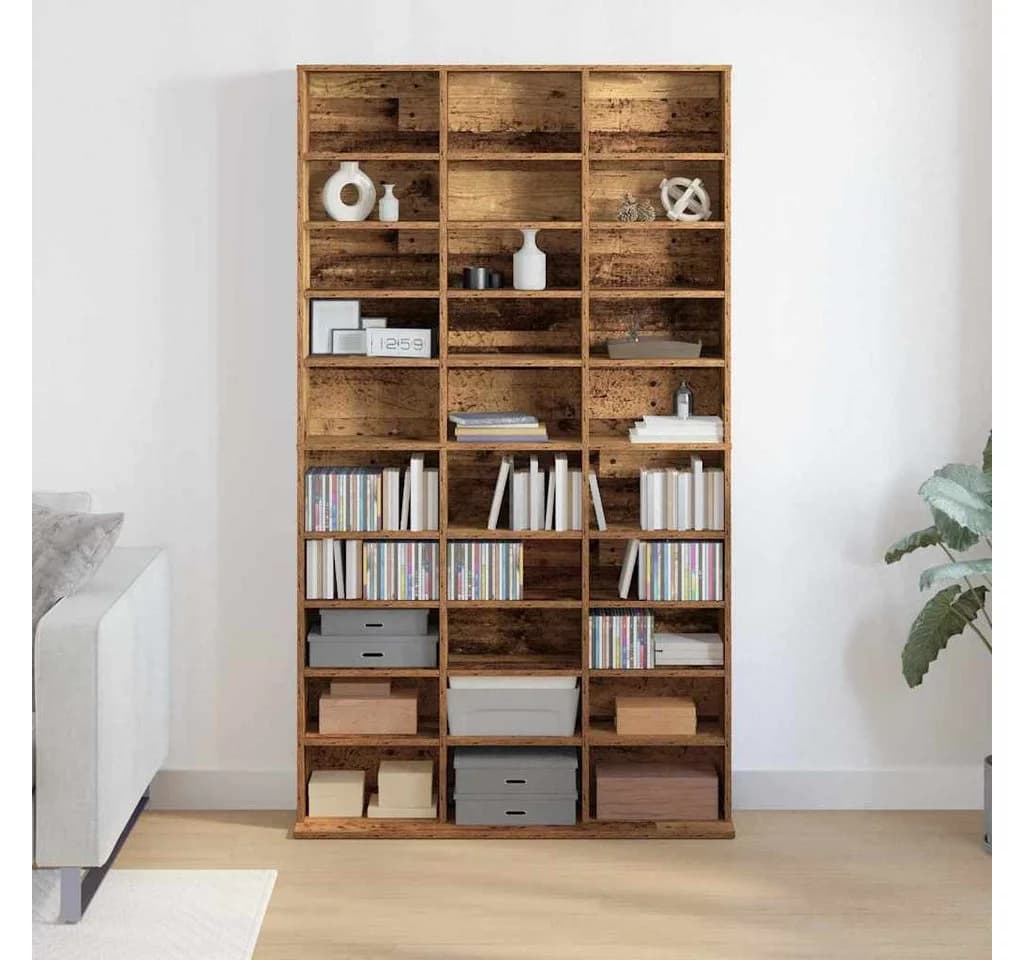 vidaXL CD-Regal Altholz Holzwerkstoff mit 30 Regalen - Bild 4