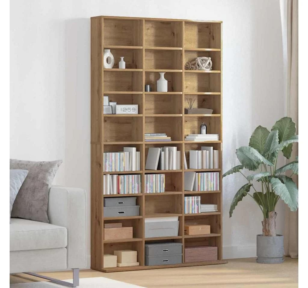 vidaXL CD-Regal Artisan-Eiche Modern Holzwerkstoff