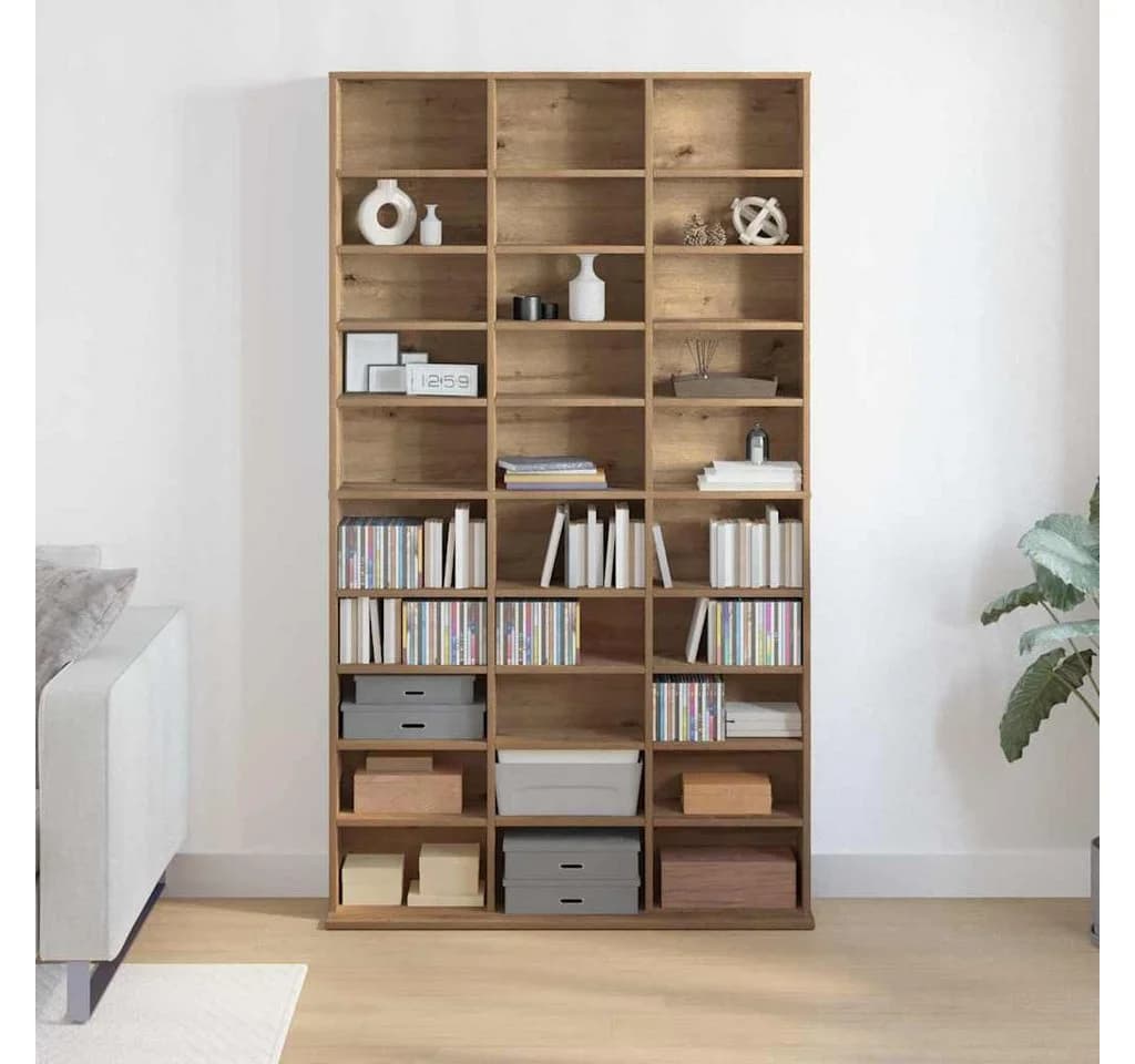 vidaXL CD-Regal Artisan-Eiche Modern Holzwerkstoff - Bild 4