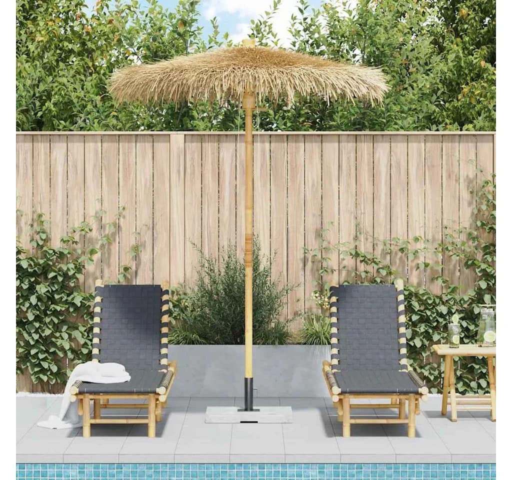 vidaXL Tiki-Sonnenschirm Bananenblattdach Bambus 180 cm - Bild 3