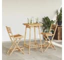 vidaXL 2x Garten-Barhocker Bambus Klappbar mit Fußstütze Bild 1