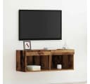 vidaXL TV-Schrank LED Altholz Holzwerkstoff Bild 1
