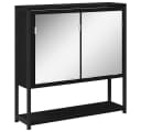 vidaXL Badezimmerspiegelschrank Schwarz Eichen-Optik 60x16x60 cm Bild 2