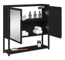 vidaXL Badezimmerspiegelschrank Schwarz Eichen-Optik 60x16x60 cm Bild 3