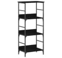 vidaXL Bücherregal Schwarz Eichen-Optik 3 Fächer Bild 2