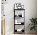 vidaXL Bücherregal Schwarz Eichen-Optik 3 Fächer Bild 4