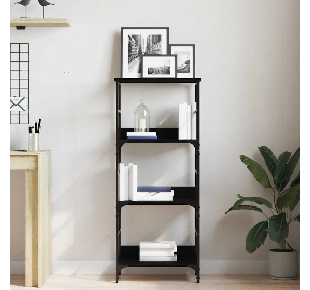 vidaXL Bücherregal Schwarz Eichen-Optik 3 Fächer - Bild 4