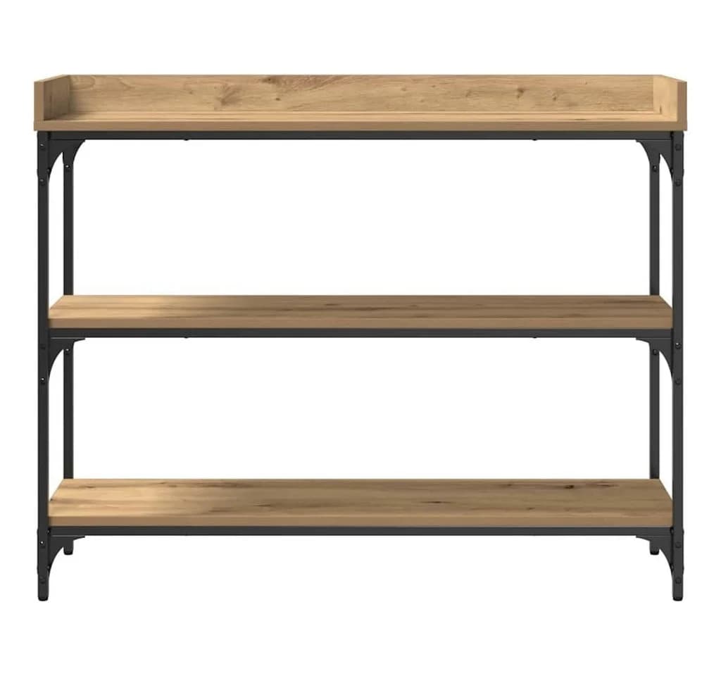 vidaXL Konsolentisch mit Regal Industrial Design Schwarz Braun - Bild 5