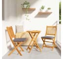 vidaXL Garten Bistro Set 3-tlg. Braun Massivholz Bild 1