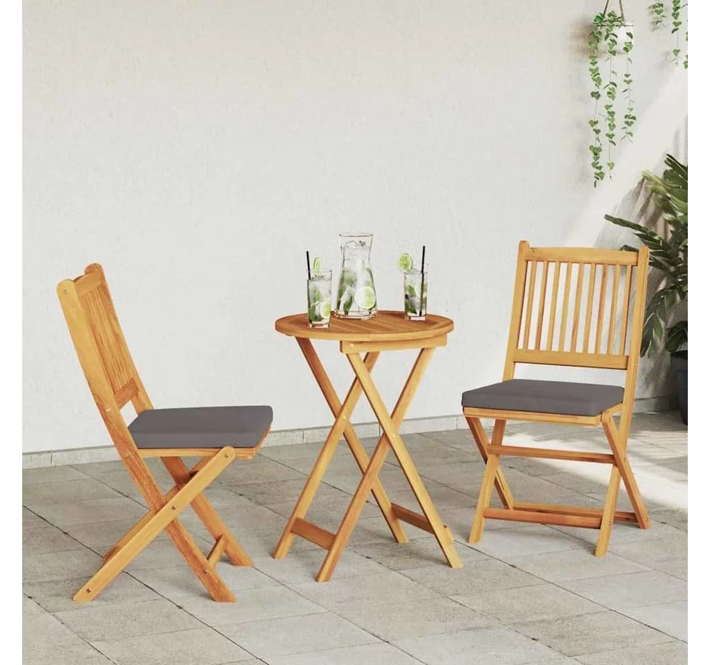 vidaXL Garten Bistro Set 3-tlg. Braun Massivholz - Bild 4