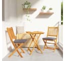 vidaXL Gartenlounge-Set 3-tlg. Braun Massivholz Bild 1