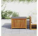 vidaXL Gartenbox Outdoor-Kissenbox mit Kissen Massivholz Grau Bild 1