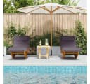 vidaXL Gartenliege 2-Person Braun Massivholz mit Kissen Bild 3
