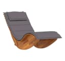 vidaXL Gartenliege 2-Person Braun Massivholz mit Kissen Bild 4