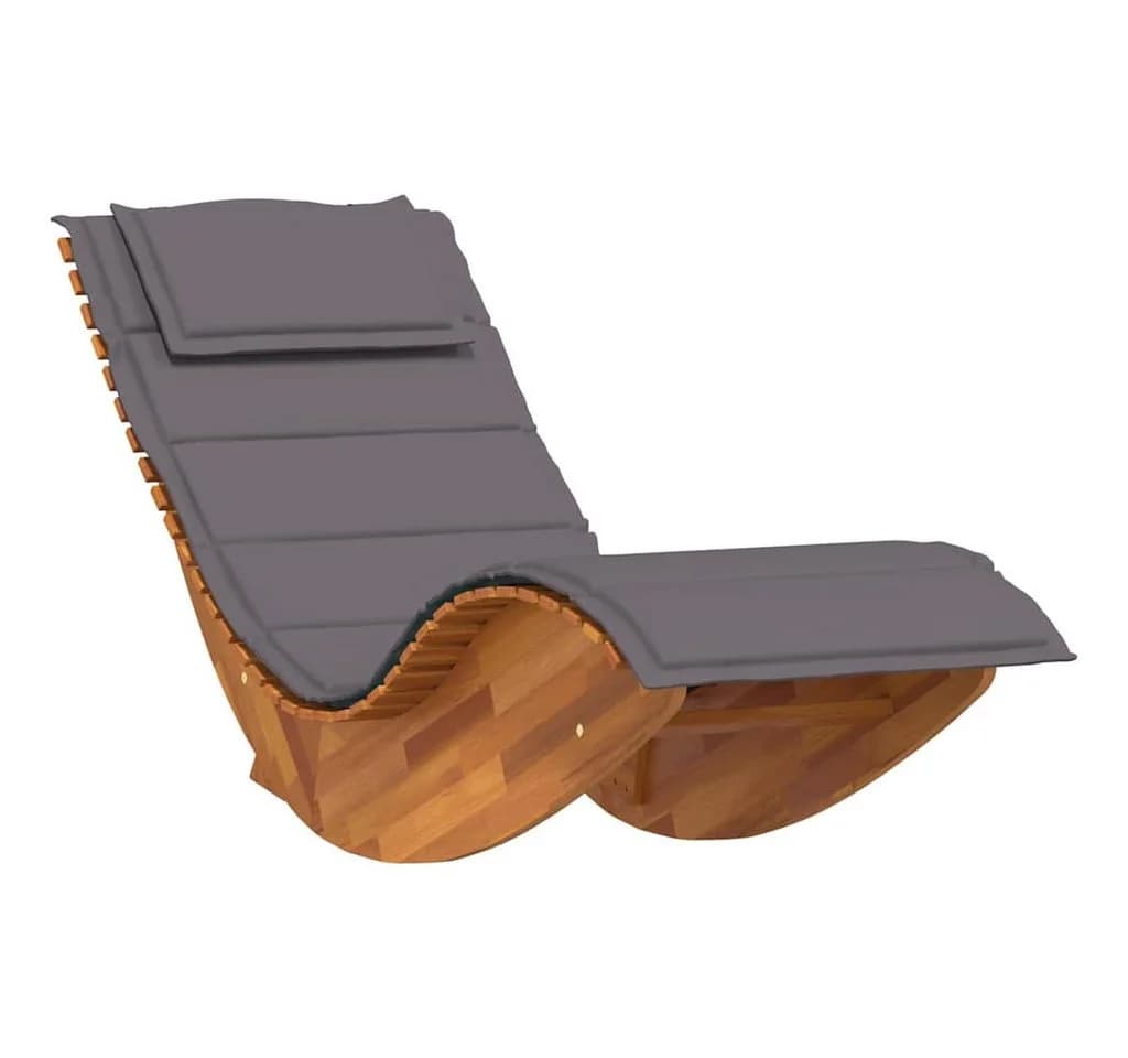 vidaXL Gartenliege 2-Person Braun Massivholz mit Kissen - Bild 4