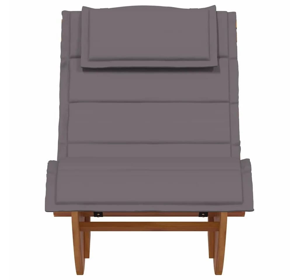 vidaXL Gartenliege 2-Person Braun Massivholz mit Kissen - Bild 5