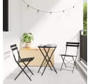vidaXL Gartenstuhl Klappstuhl 2er-Pack Anthrazit Metall Bild 1