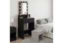 vidaXL Schminktisch Schwarz mit LED-Spiegel und USB-Anschluss Bild 1
