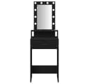 vidaXL Schminktisch Schwarz mit LED-Spiegel und USB-Anschluss Bild 5