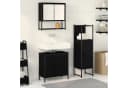 vidaXL Badezimmer-Set 3-tlg. Schwarz Holzwerkstoff Bild 1